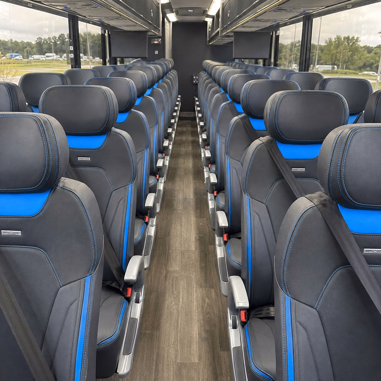 56 passenger charter bus interior