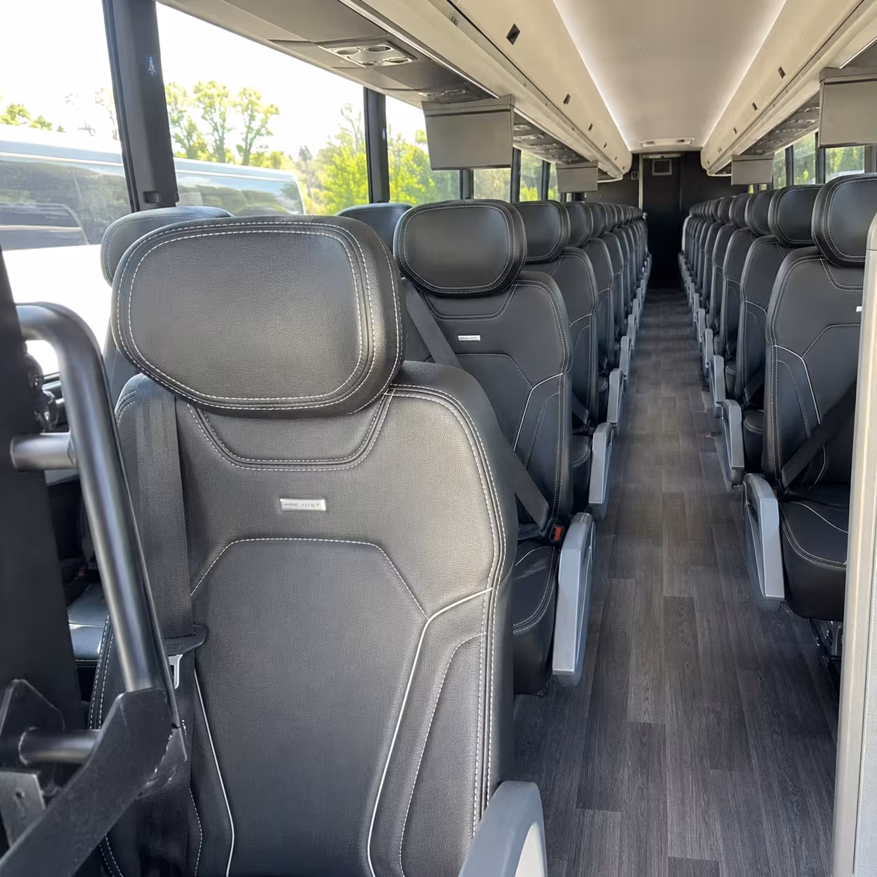 miami beach charter bus rental interior